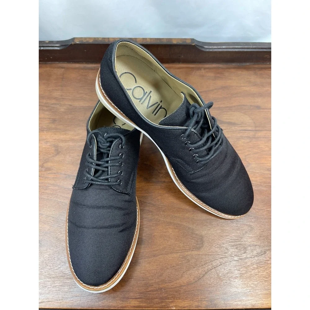Men's Calvin Klein Lace Up Aggussie Oxford 9 D(M) US - Black Fall Sneaker